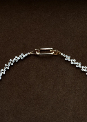 Claire crystal necklace Forgyldt Clear Pico 